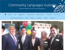 Tablet Screenshot of communitylanguagesaustralia.org.au